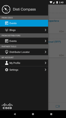 Screenshot of the application Cisco Disti Compass - #1