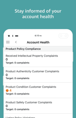 Screenshot of the application Amazon Seller - #3
