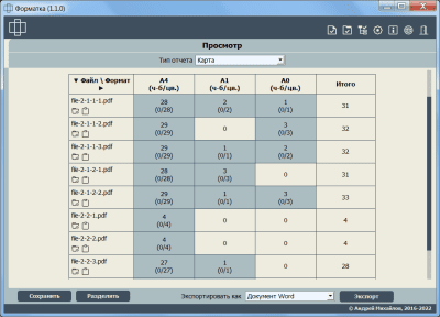 Screenshot of the application Format - #3