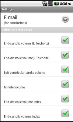 Screenshot of the application Echocardiography - #2