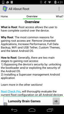 Screenshot of the application Root for Android - All About - #2