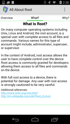 Screenshot of the application Root for Android - All About - #3