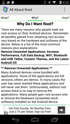 Screenshot of the application Root for Android - All About - #4
