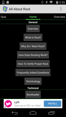 Screenshot of the application Root for Android - All About - #6