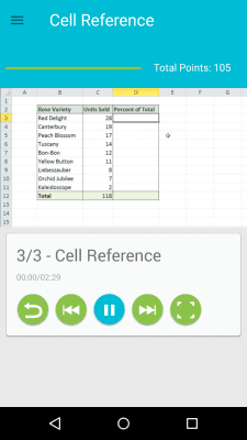 Screenshot of the application Learn Excel - #4