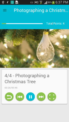 Screenshot of the application Learning how to take holiday pictures - #2