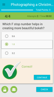 Screenshot of the application Learning how to take holiday pictures - #4