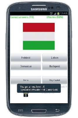 Screenshot of the application Learning countries - #2