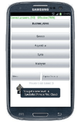 Screenshot of the application Learning countries - #4