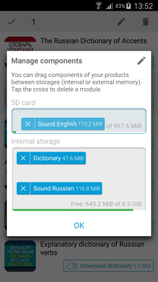 Screenshot of the application XXI Century Dictionaries - #5