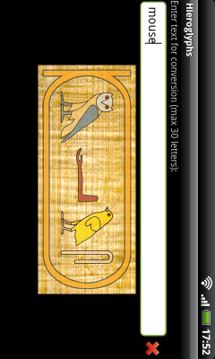 Screenshot of the application Hieroglyphs - #3