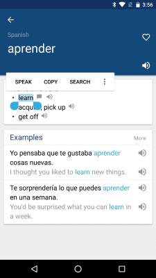 Screenshot of the application Bravolol Spanish English Dictionary - #1