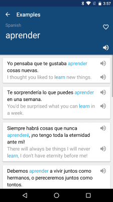 Screenshot of the application Bravolol Spanish English Dictionary - #2