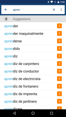 Screenshot of the application Bravolol Spanish English Dictionary - #4