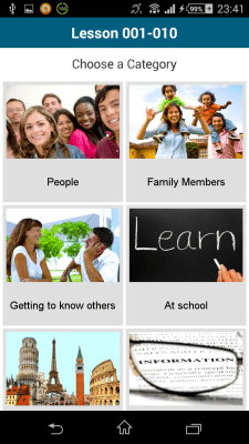 Screenshot of the application Spanish 50 Languages - #3