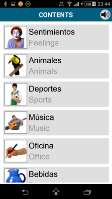 Screenshot of the application Spanish 50 Languages - #7
