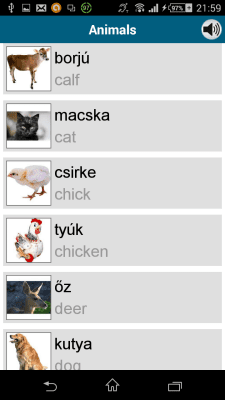 Screenshot of the application Hungarian 50 languages - #6