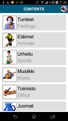 Screenshot of the application Finnish 50 languages - #7
