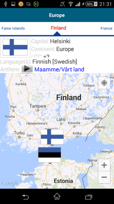 Screenshot of the application Finnish 50 languages - #8