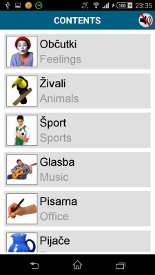 Screenshot of the application Slovenian 50 languages - #5
