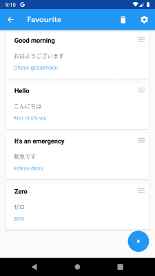Screenshot of the application Learn Japanese Phrasebook - #8