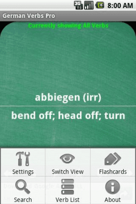 Screenshot of the application German Verbs Pro - #2