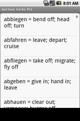 Screenshot of the application German Verbs Pro - #4