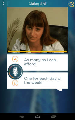 Screenshot of the application SpeakingBiz - Business English - #4