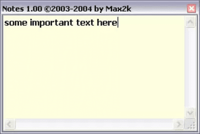 Screenshot of the application Max2k Notes - #1