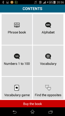 Screenshot of the application Czech 50 languages - #3