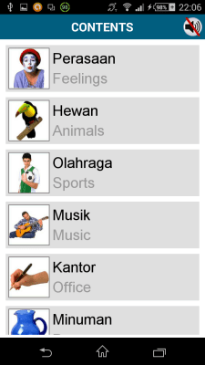 Screenshot of the application Indonesian 50 languages - #7