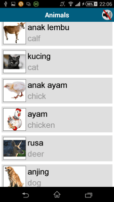 Screenshot of the application Indonesian 50 languages - #8