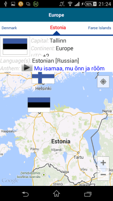 Screenshot of the application Estonian 50 languages - #8