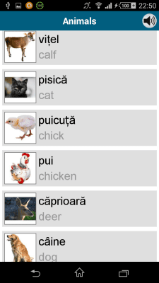 Screenshot of the application Romanian 50 languages - #7