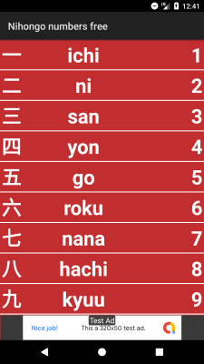 Screenshot of the application Japanese numbers for free - #2