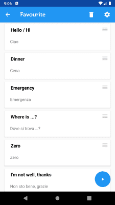 Screenshot of the application Learn Italian Phrasebook - #7