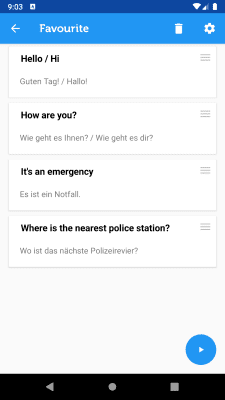 Screenshot of the application Learn German Phrasebook - #6
