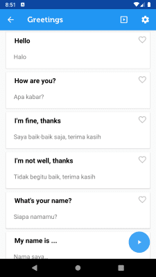 Screenshot of the application Learn Bahasa Indonesian - #2