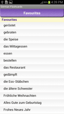 Screenshot of the application German Vocabulary - #4