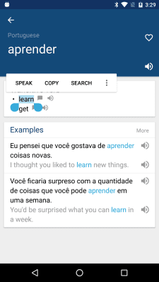 Screenshot of the application Portuguese English Dictionary - #1