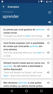 Screenshot of the application Portuguese English Dictionary - #2