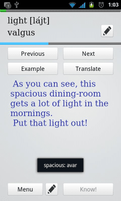 Screenshot of the application Memorize English Words - #7