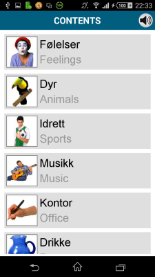 Screenshot of the application Norwegian 50 languages - #6