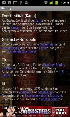 Screenshot of the application Wiki Droyd - #6