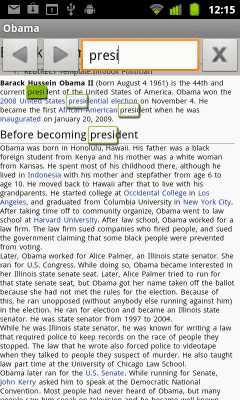 Screenshot of the application Wiki Droyd - #8