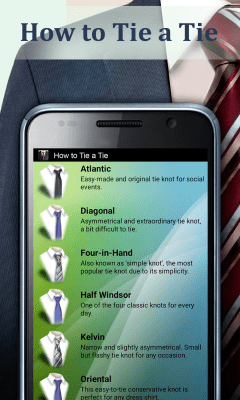 Screenshot of the application How to tie a tie from Artfonica - #1