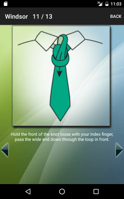 Screenshot of the application How to tie a tie from Artfonica - #8