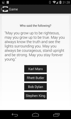 Screenshot of the application Quotes - #5