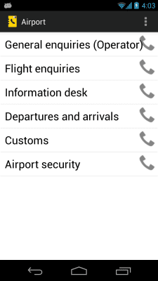 Screenshot of the application Qatar Phone Directory - #2