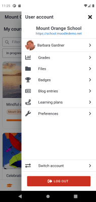 Screenshot of the application Moodle - #4